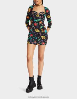 80th bash корсет реглан горна татуировка татуировка приBetsey Johnson Жени облекло B002P292