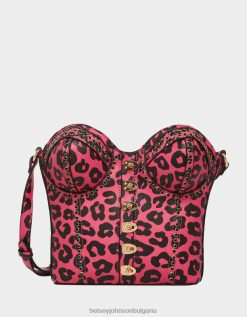 кич на корсети любов crossbody черно/розовоBetsey Johnson Жени аксесоари B002P219