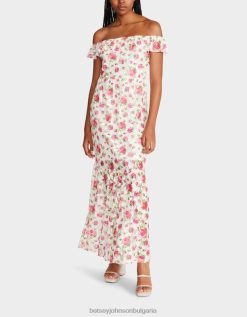 макси рокля с флорални мотиви бялоBetsey Johnson Жени облекло B002P274