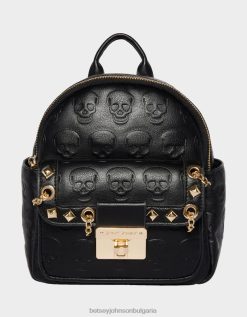 мини раница no brainer skull черенBetsey Johnson Жени аксесоари B002P241