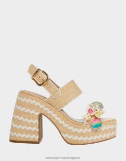 Шели естествен мултиBetsey Johnson Жени обувки B002P67