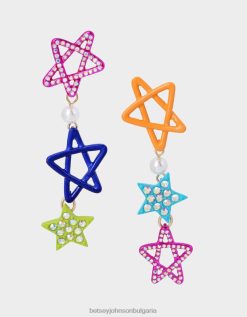 kidult кич звезда несъответствие линейни обеци мултиBetsey Johnson Жени бижута B002P364
