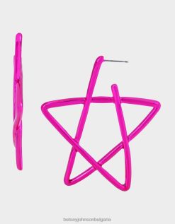 kidult кич звездни обеци с обръч розовоBetsey Johnson Жени бижута B002P337